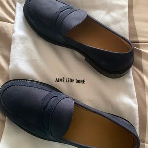 Aime Leon Dore Mens Blue Suede Shoes
